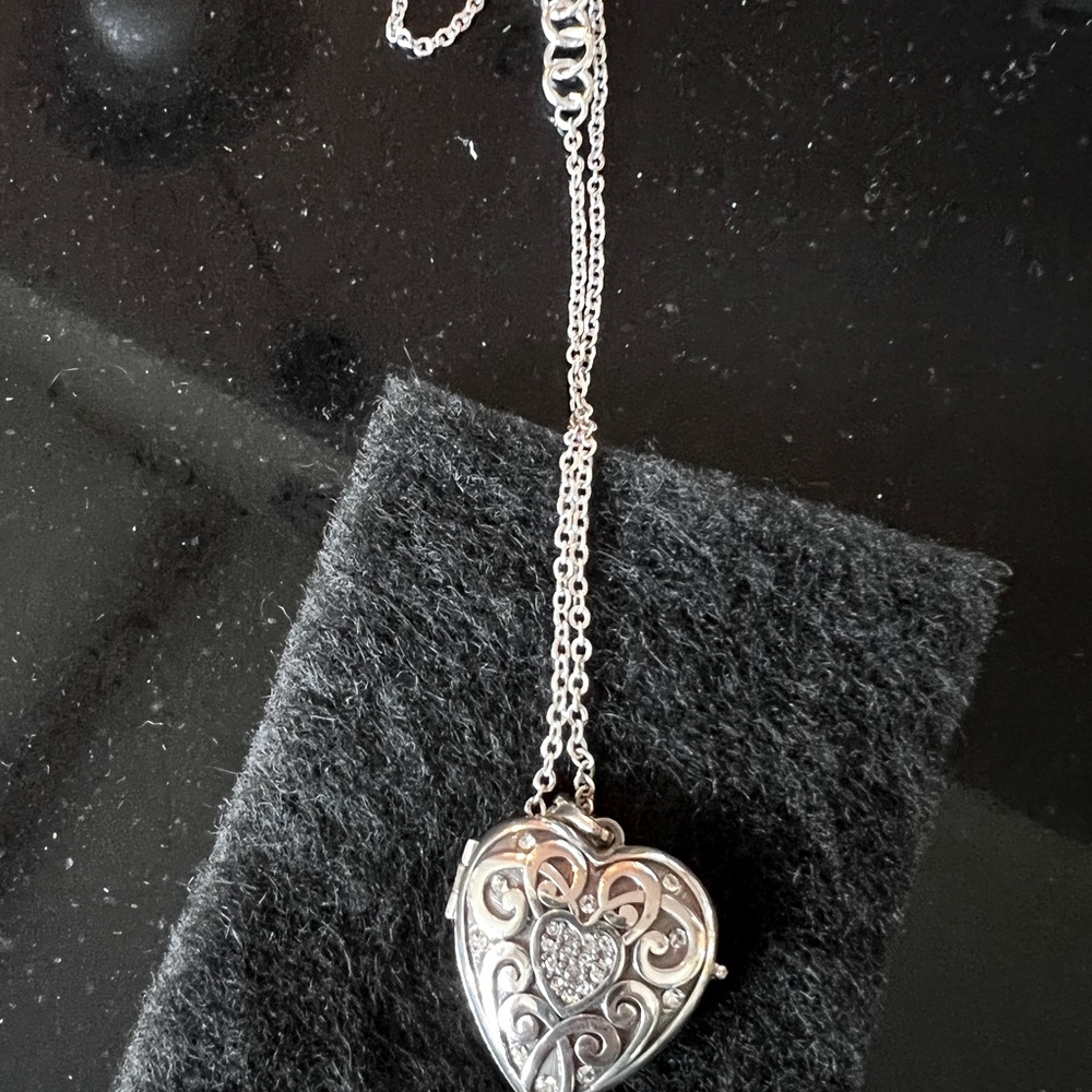Brighton silver locket necklace. 16 inch